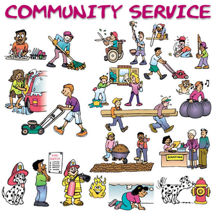 How does court-ordered community service work?